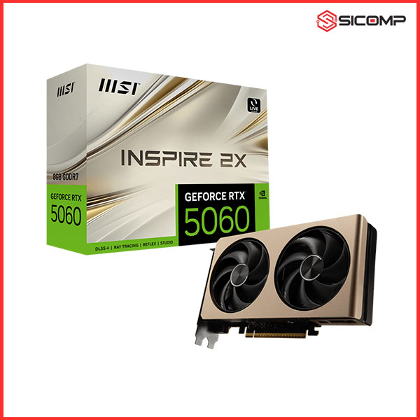 CARD MÀN HÌNH MSI GEFORCE RTX 5060 8G INSPIRE 2X
