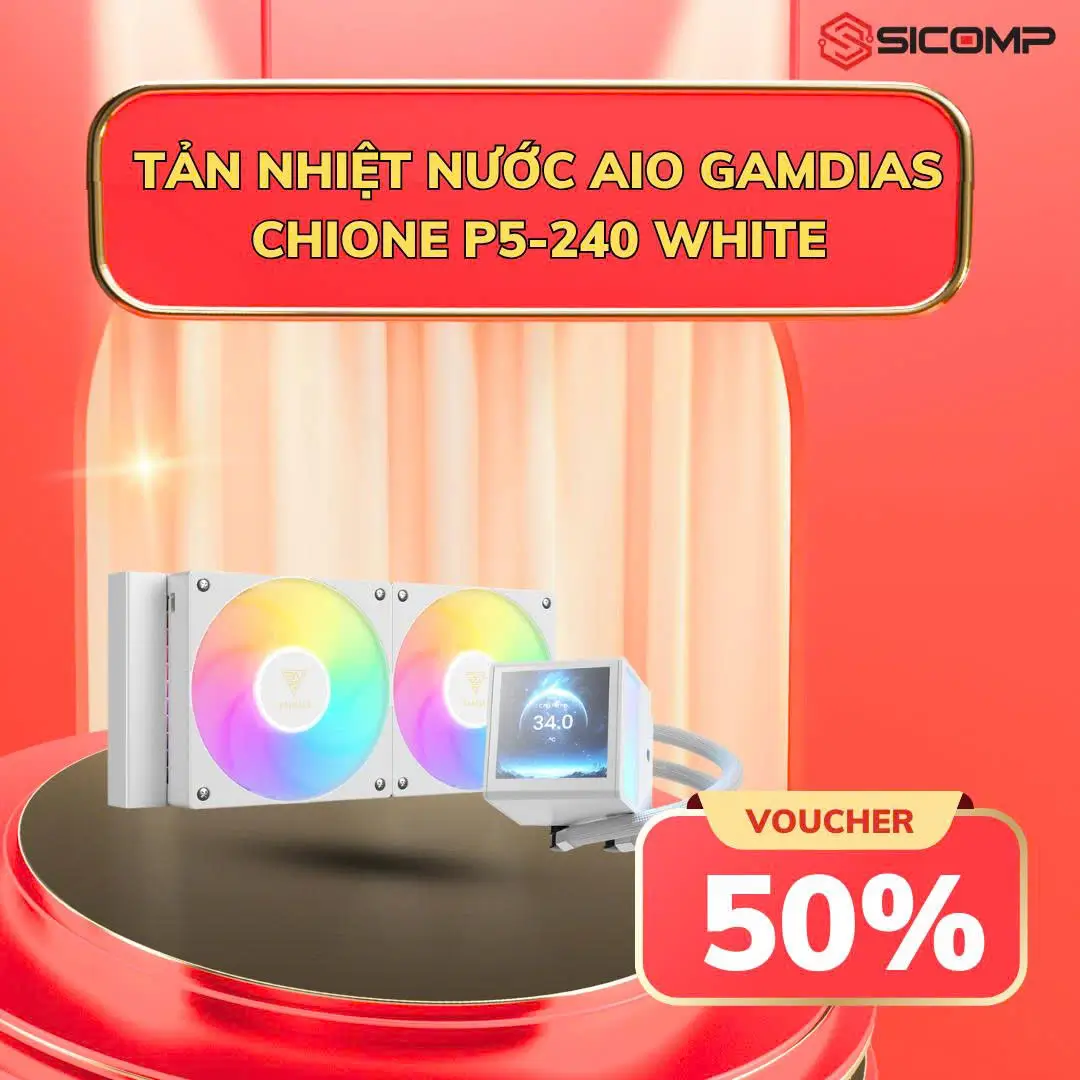 TẢN NHIỆT NƯỚC AIO GAMDIAS CHIONE P5-240 WHITE