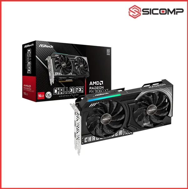 CARD MÀN HÌNH ASROCK AMD Radeon™ RX 9060 XT Challenger 16GB OC
