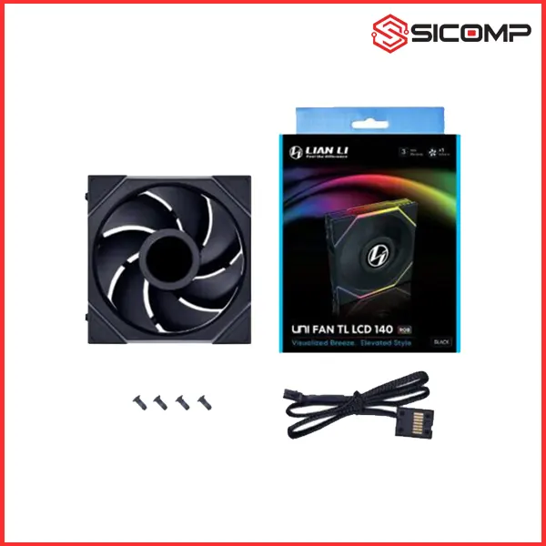 LIAN LI UNI FAN TL WIRELESS LCD 140 BLACK / WHITE