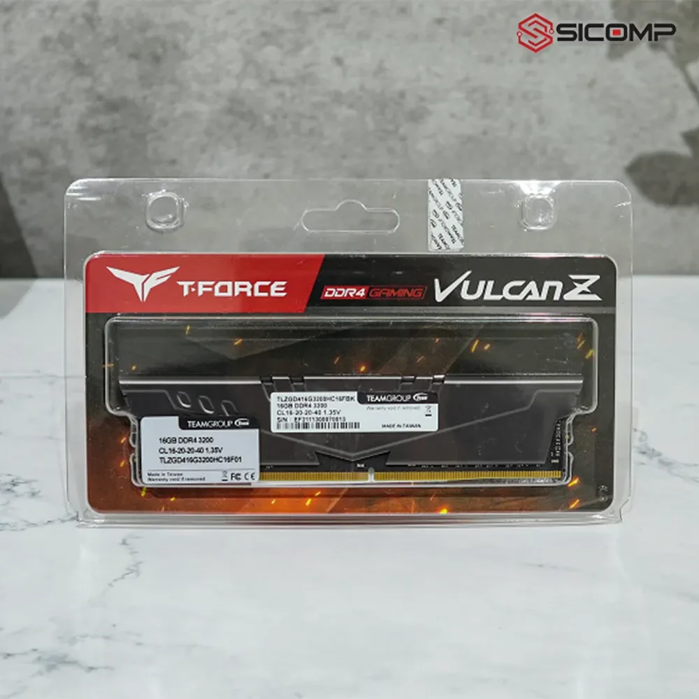 RAM DESKTOP TEAMGROUP VULCAN Z 16GB (1X16GB) DDR4 3200MHZ MÀU GHI