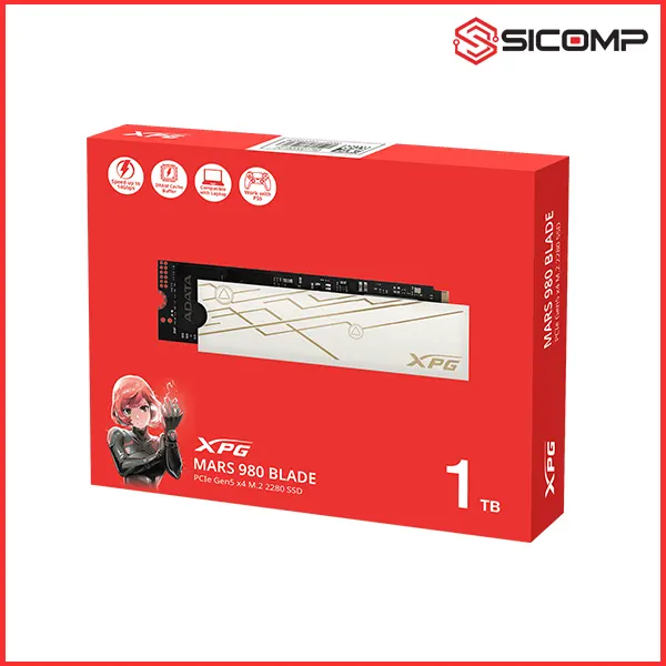 Ổ CỨNG SSD ADATA MARS 980 BLADE PCIE GEN 5 (ĐỌC: 14.000MB/s; 13.000 MB/s)