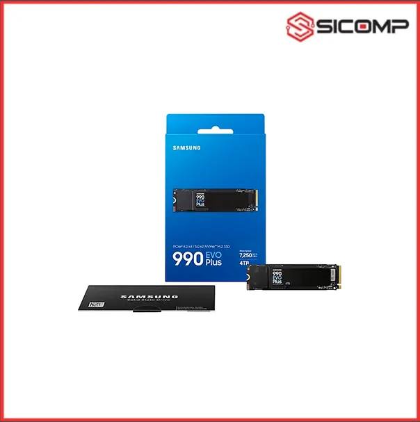 Ổ CỨNG SSD SAMSUNG 990 EVO PLUS 4TB PCIE 4.0 x4 / PCIE 5.0 x2 NVMe V-NAND M.2 2280 MZ-V9S4T0BW
