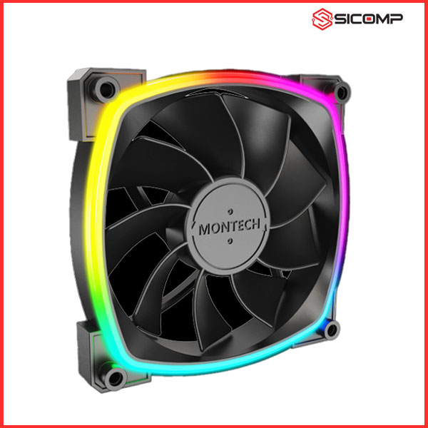 FAN CASE TẢN NHIỆT MONTECH AX 140 PWM BLACK (MÀU ĐEN/QUẠT HÚT)