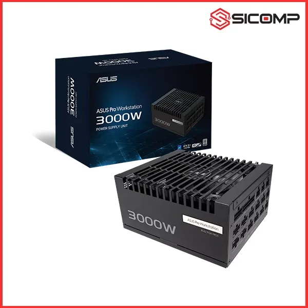 NGUỒN ASUS WS PRO 3000W (FULL MODULAR | 80 PLUS PLATINUM | MÀU ĐEN | ATX 3.1)
