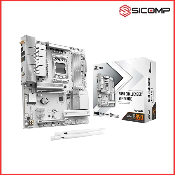 MAINBOARD ASROCK B850 CHALLENGER WIFI WHITE