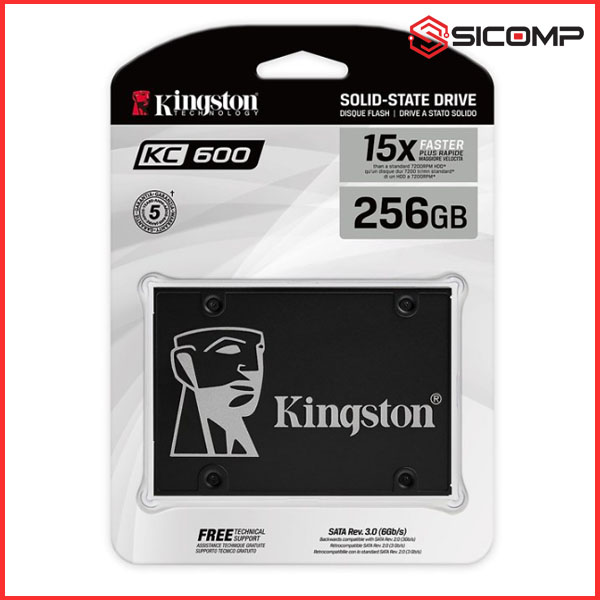 Ổ CỨNG SSD KINGSTON KC600 256GB 2.5 INCH SATA3 (ĐỌC 550MB/S - GHI 500MB/S)