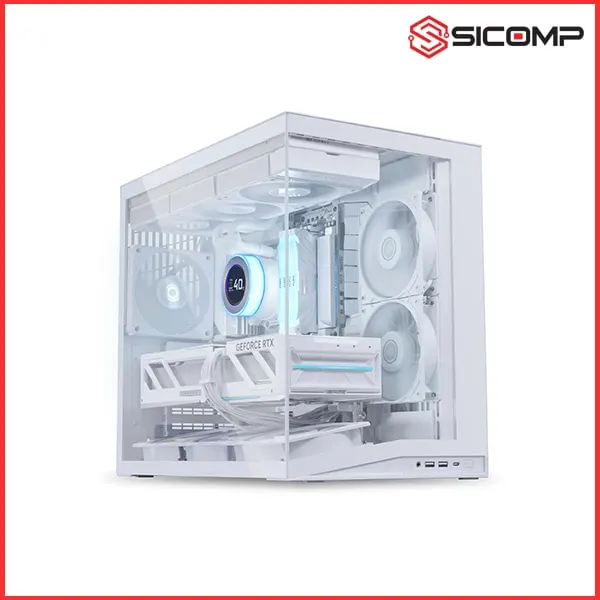 VỎ CASE LIAN-LI O11D MINI V2 FLOW (MINI TOWER, MÀU TRẮNG) (SẴN 5 FAN)