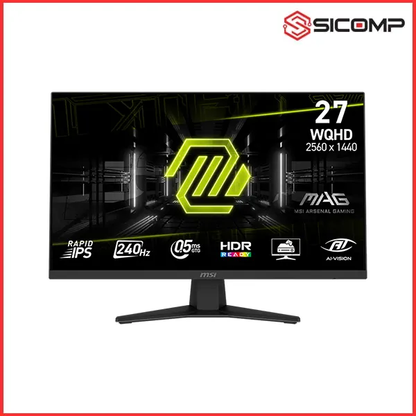 MÀN HÌNH GAMING MSI MAG 274QF X24 (27 INCH - WQHD - RAPID IPS - 240HZ - 0.5MS - PHẲNG)