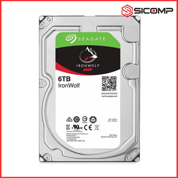 Ổ CỨNG HDD SEAGATE IRONWOLF 6TB 3.5 INCH, 5400RPM, SATA, 256 MB CACHE