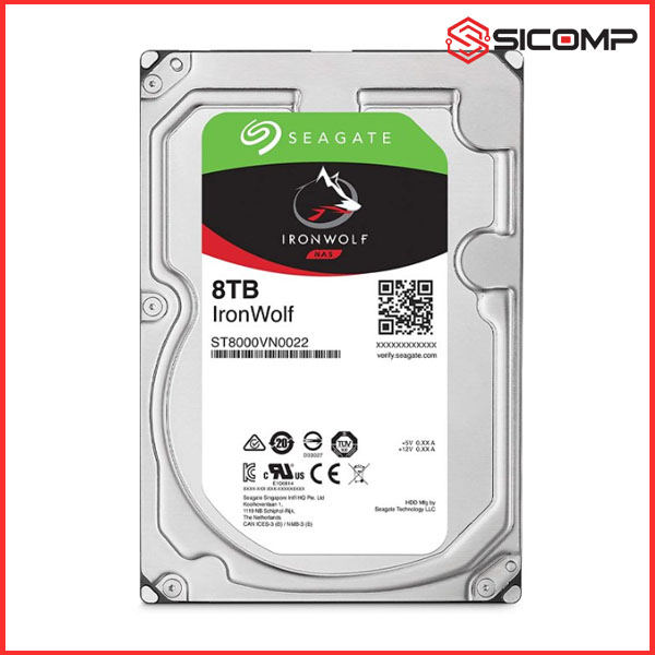 Ổ CỨNG HDD SEAGATE IRONWOLF 8TB 3.5 INCH, 7200RPM, SATA, 256MB CACHE