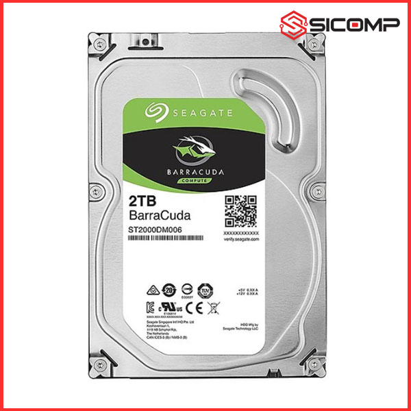 Ổ CỨNG HDD SEAGATE BARRACUDA 2TB 3.5 INCH 7200RPM, SATA, 256MB CACHE