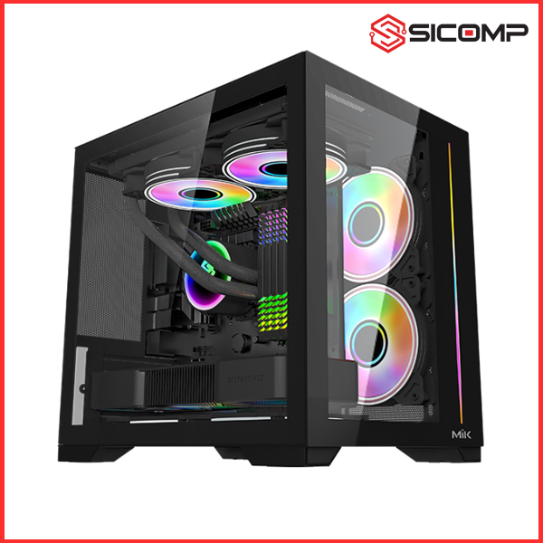 VỎ CASE MIK LV12 MINI ELITE- BLACK (MINI TOWER/ MÀU ĐEN)