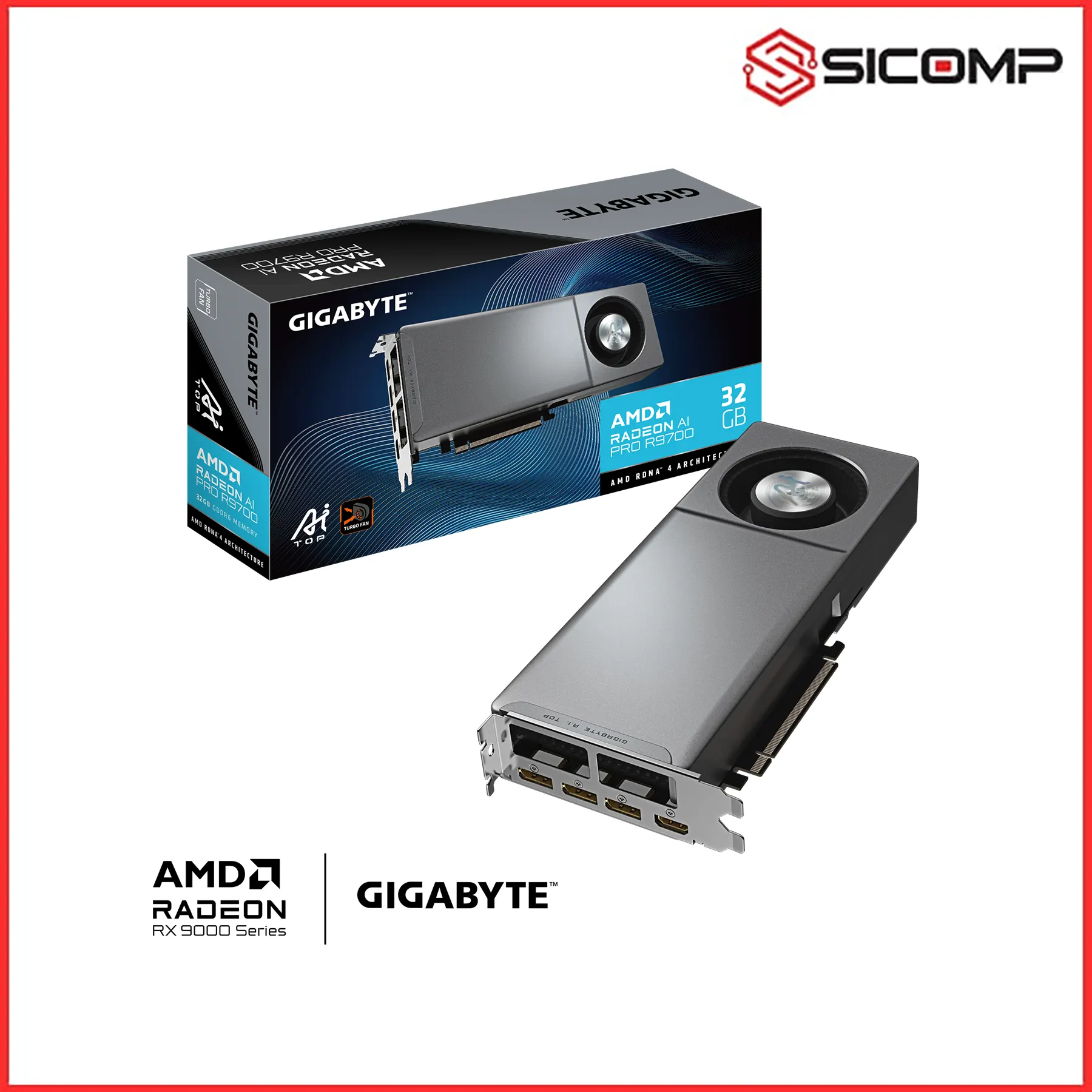 CARD MÀN HÌNH GIGABYTE RADEON AI PRO R9700 AI TOP 32G CHUYÊN DỤNG