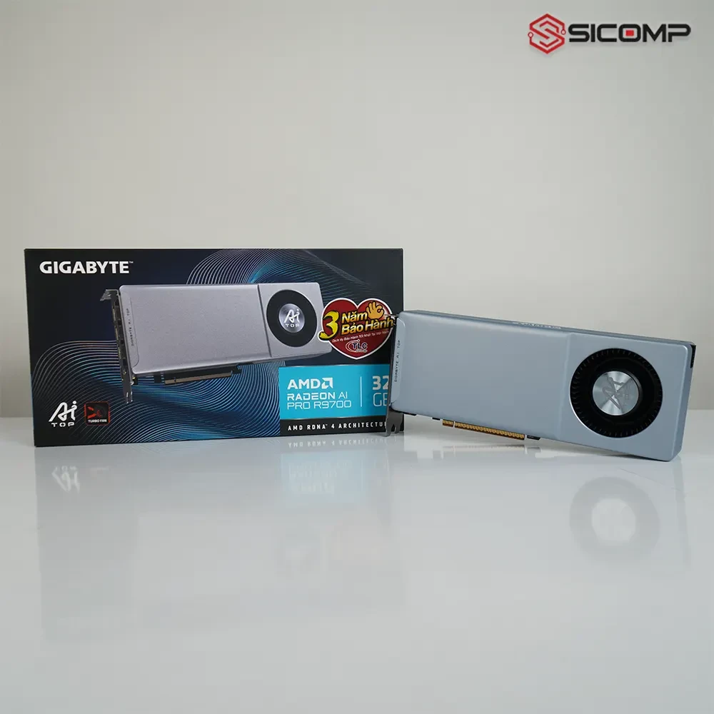 CARD MÀN HÌNH GIGABYTE RADEON AI PRO R9700 AI TOP 32G CHUYÊN DỤNG