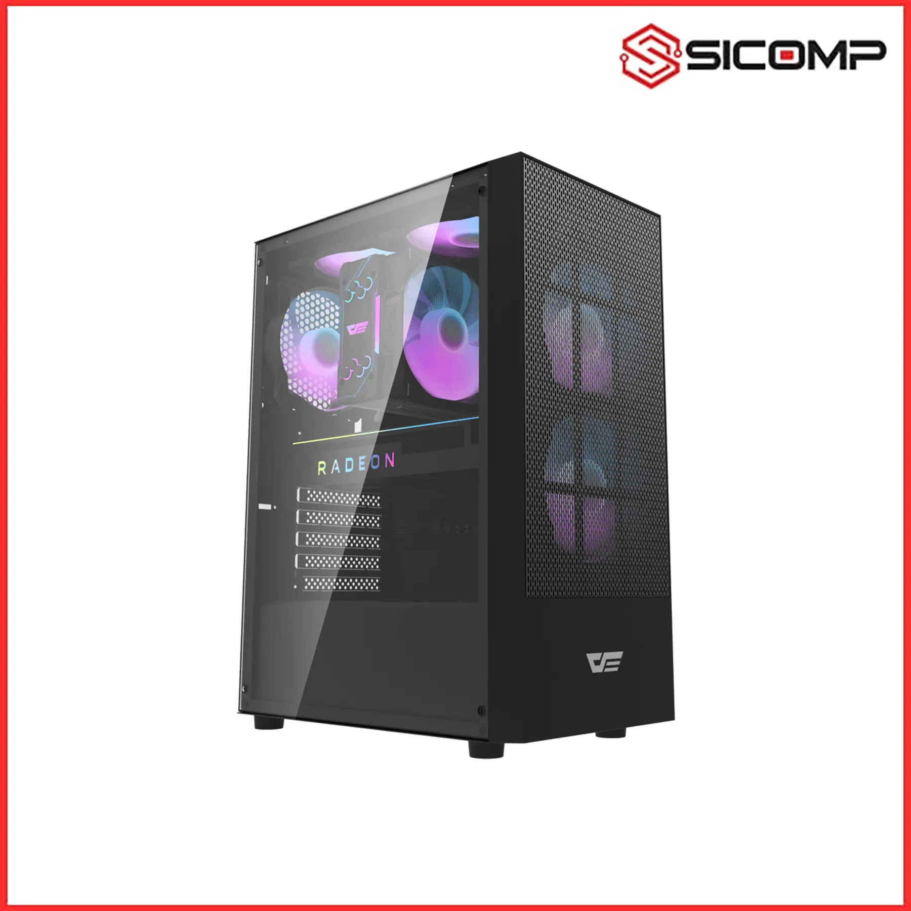 VỎ CASE DARKFLASH A290 BLACK (ATX, MID-TOWER, BLACK)
