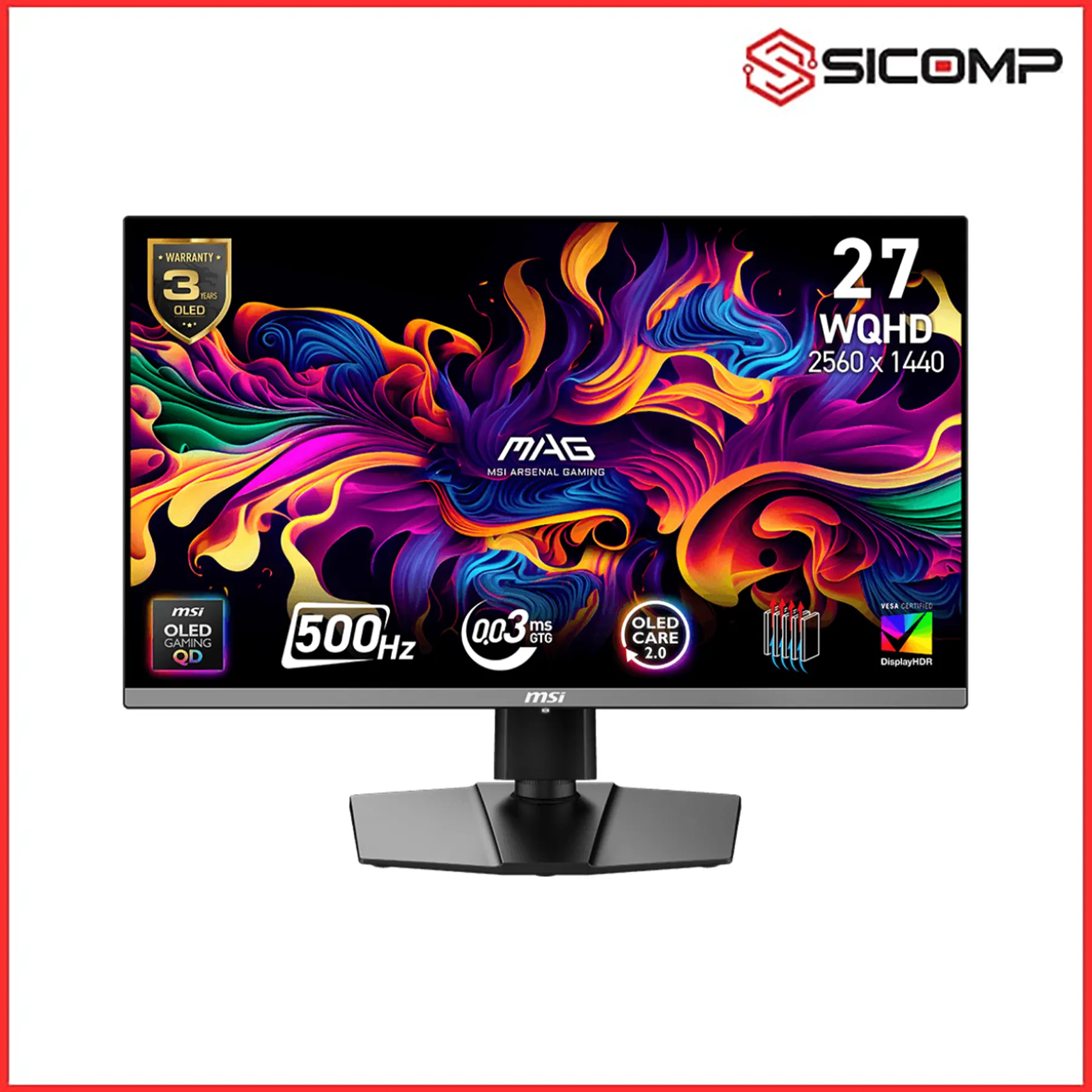 MÀN HÌNH GAMING MSI MAG 272QP QD OLED X50 (27 INCH - WQHD - RAPID IPS - 500HZ - 0.03MS - PHẲNG)