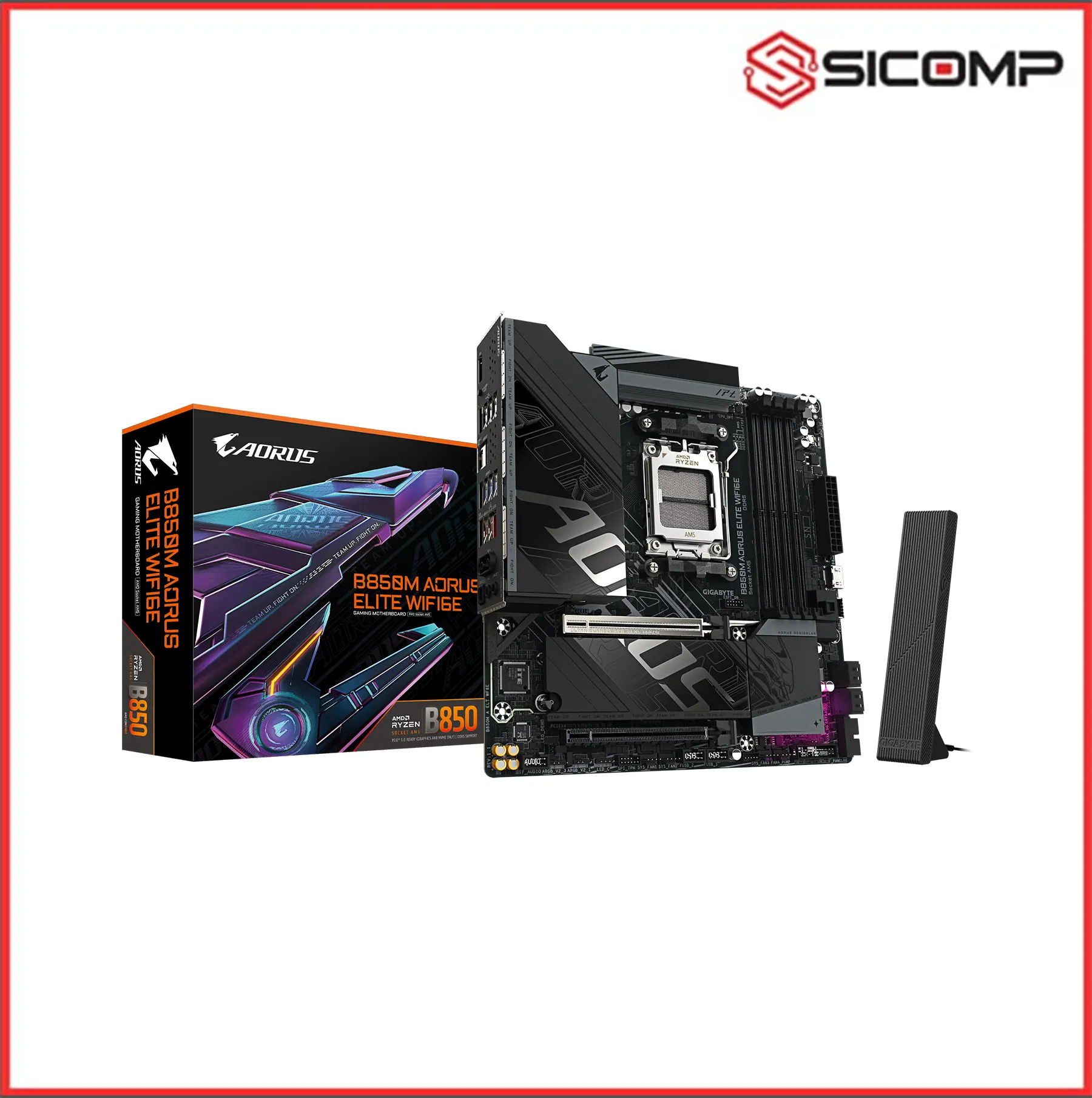 MAINBOARD GIGABYTE B850M AORUS ELITE WIFI 6E (CHÍNH HÃNG)