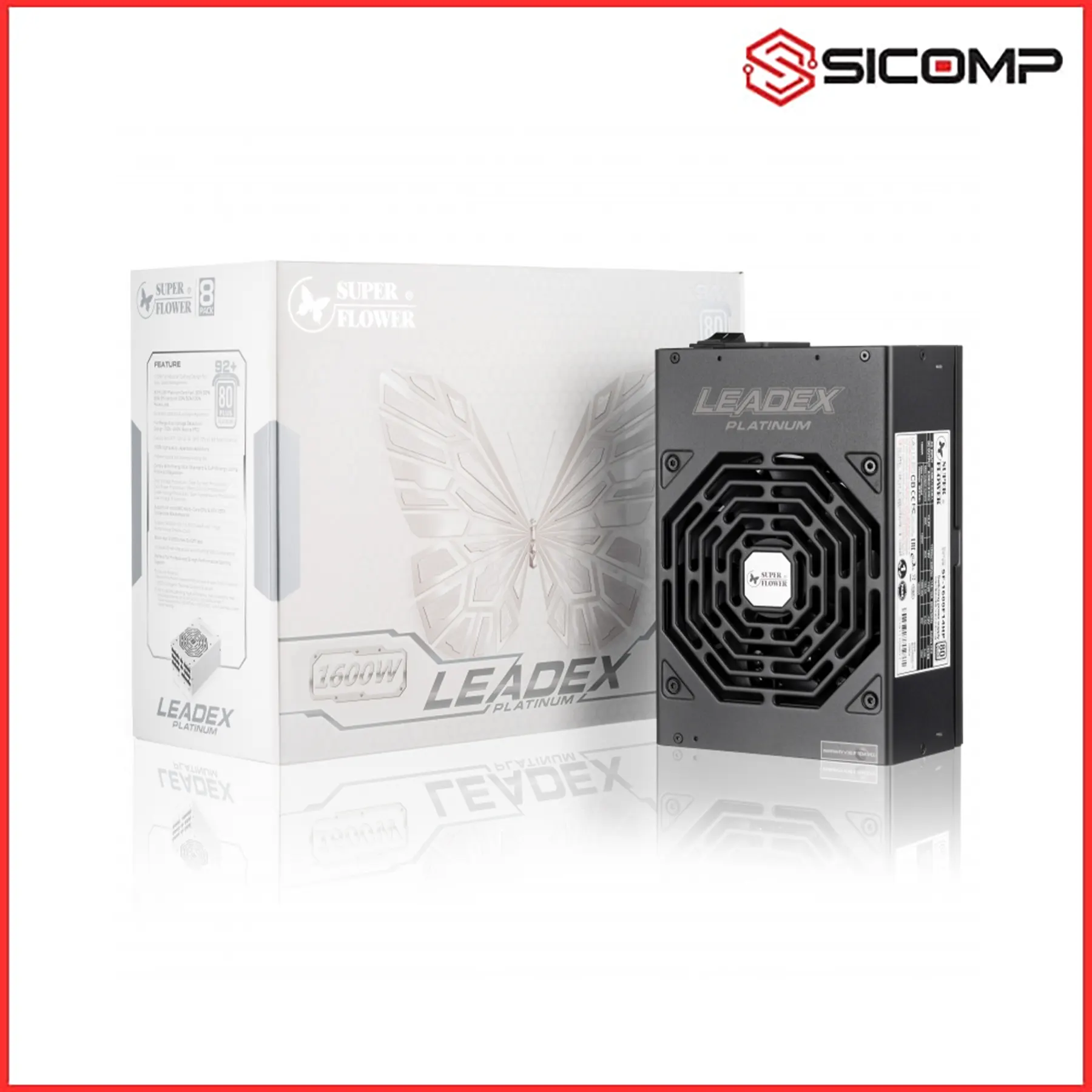 NGUỒN SUPER FLOWER LEADEX PLATINUM 1600W LIKE NEW (GỒM DÂY PCIE 5.0)