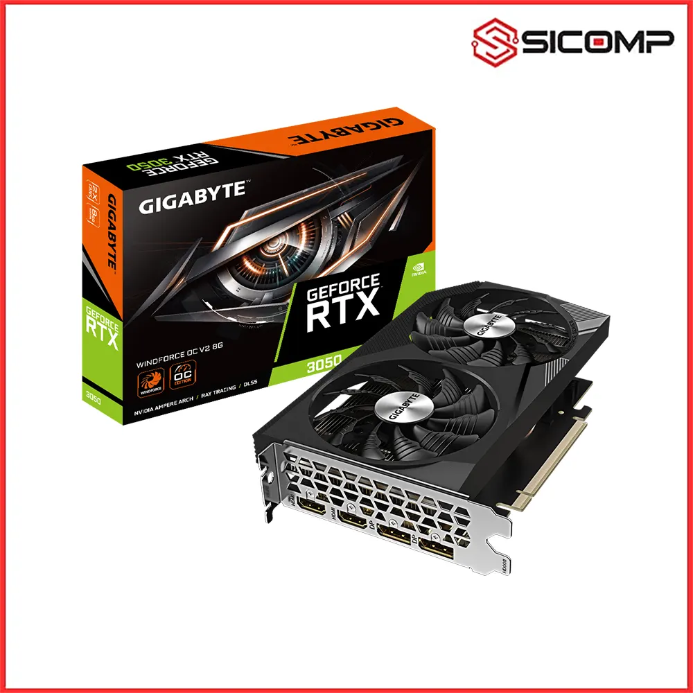 CARD MÀN HÌNH GIGABYTE WINDFORCE GEFORCE RTX 3050 8GB V2