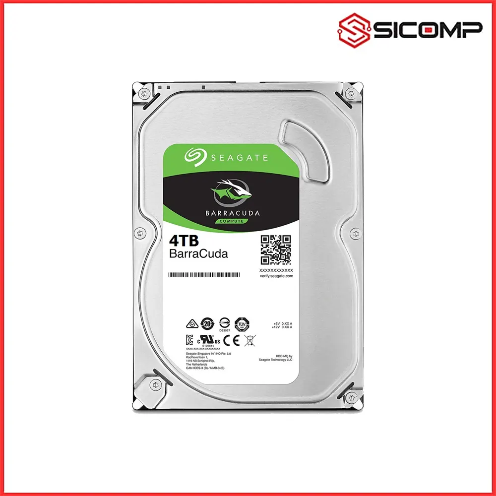 Ổ CỨNG HDD SEAGATE BARRACUDA 4TB 3.5 INCH SATA III 256MB CACHE 5400RPM ST4000DM004