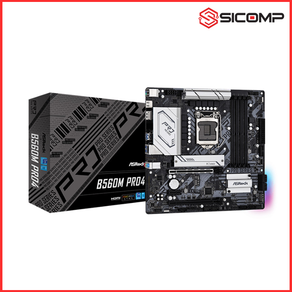 MAINBOARD ASROCK B560M PRO4 (INTEL B560, SOCKET 1200, M-ATX, 4 KHE RAM DDR4)