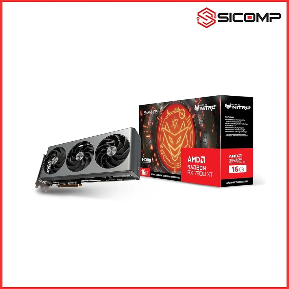CARD MÀN HÌNH SAPPHIRE NITRO+ AMD RADEON RX 7800 XT 16GB LIKE NEW