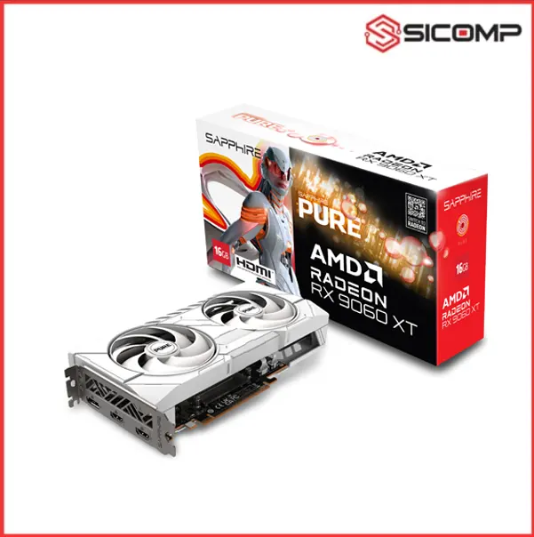 CARD MÀN HÌNH SAPPHIRE PURE AMD RADEON RX 9060 XT GAMING OC 16GB LIKE NEW