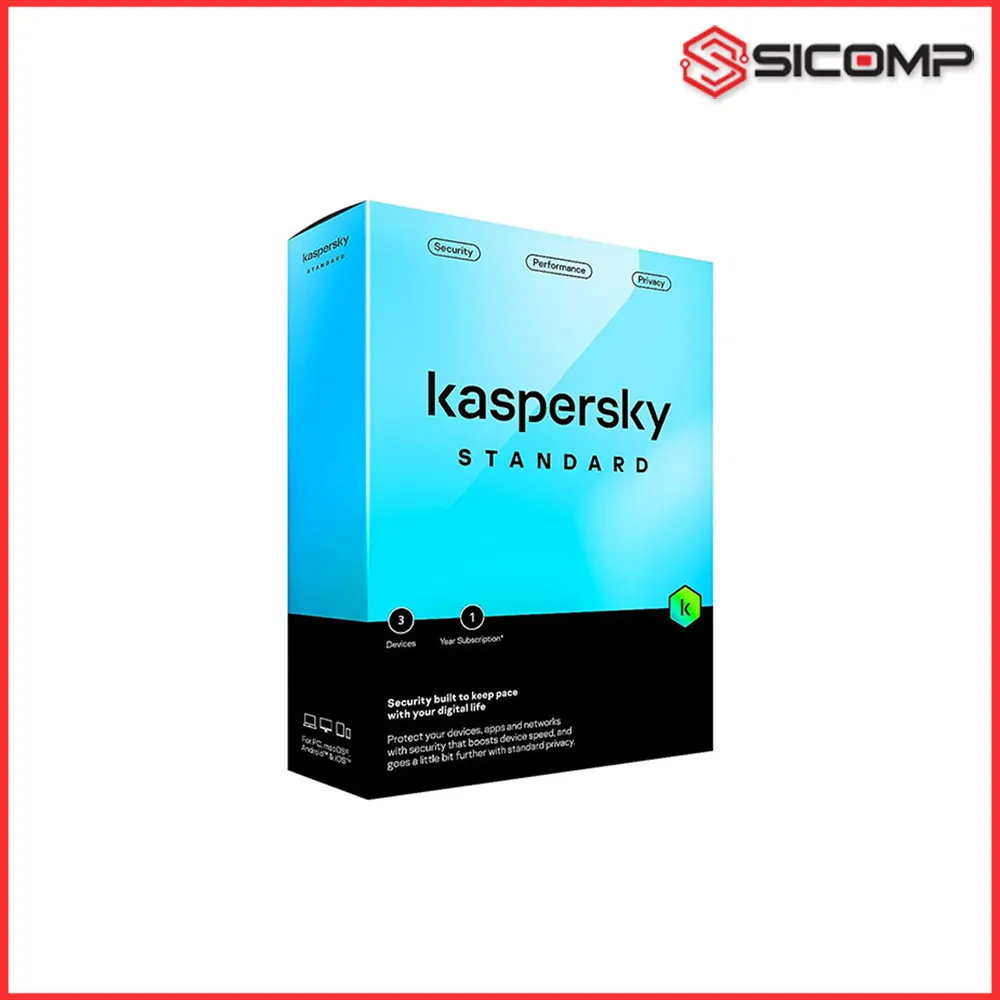 PHẦN MỀM DIỆT VIRUS KASPERSKY STANDARD 3U