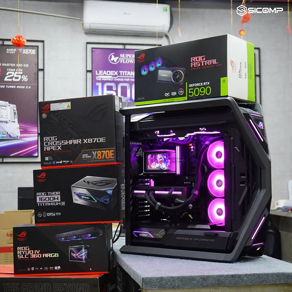 PCSC GAMING ROG LC 9950X3D | X870E | 64GB RAM | RTX 5090 | PSU 1600W