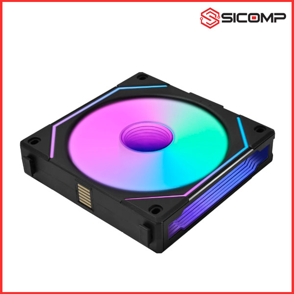 FAN TẢN NHIỆT LIAN LI UNI FAN TL WIRELESS LCD 120 SINGLE PACK BLACK XUÔI NGƯỢC