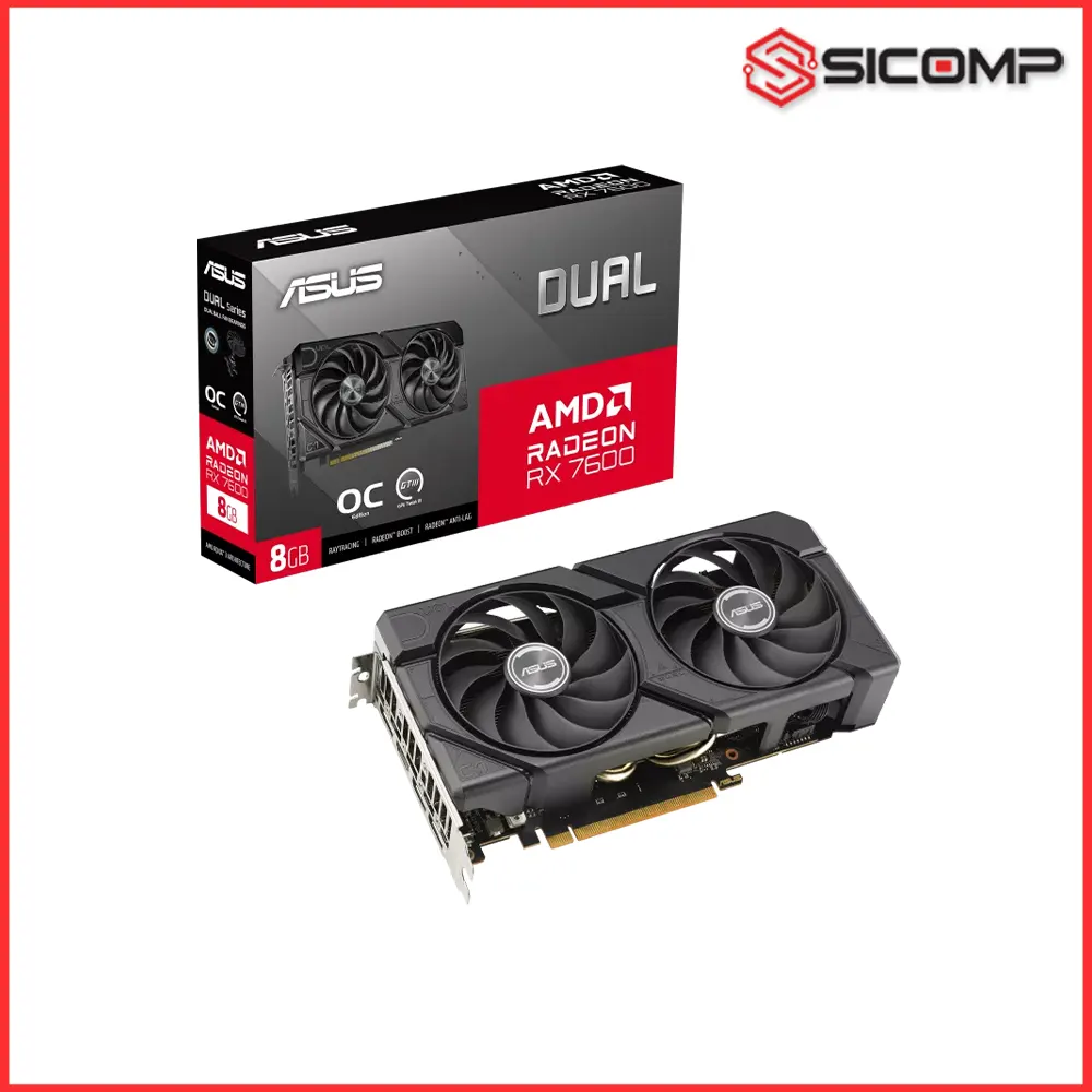 CARD MÀN HÌNH ASUS DUAL RX 7600 8GB EVO OC