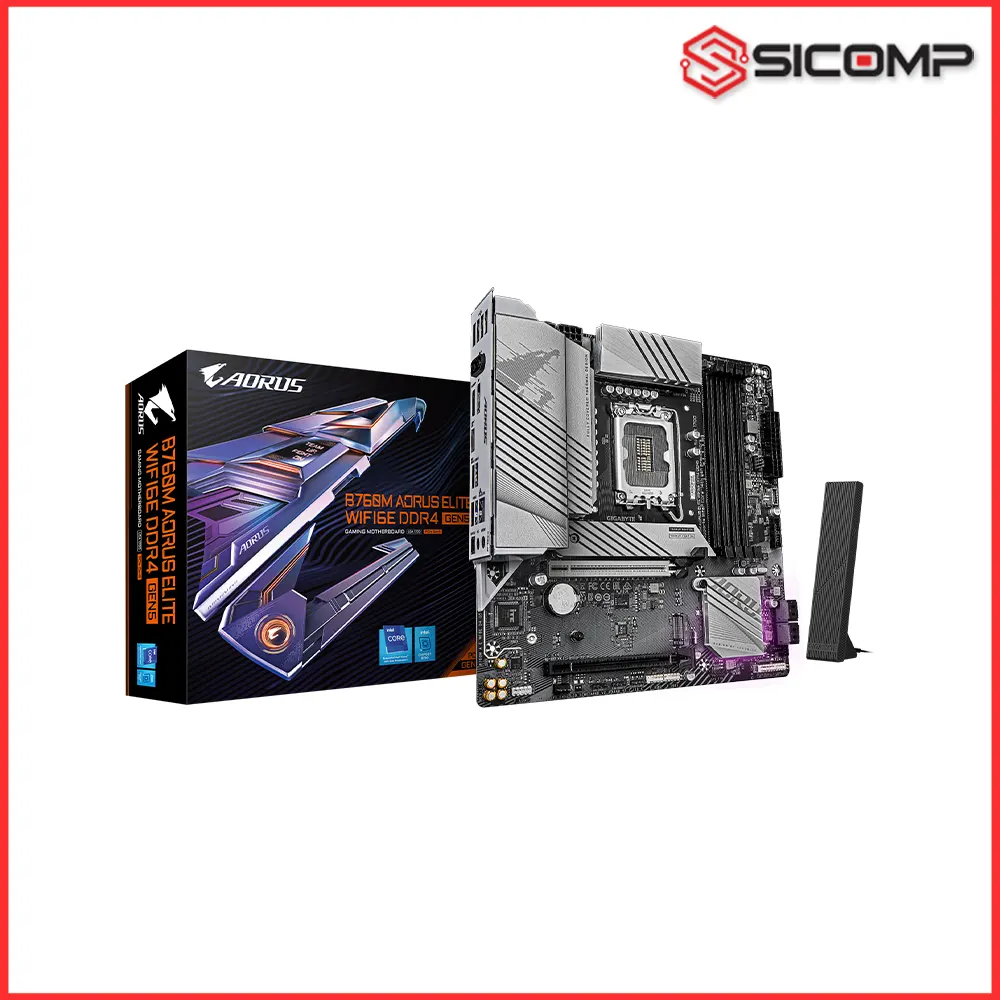 MAINBOARD GIGABYTE B760M AORUS ELITE WIFI6E DDR4 GEN5 (2026)