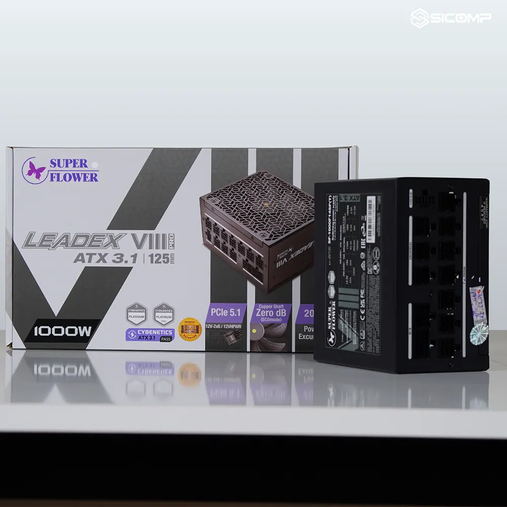 NGUỒN SUPER FLOWER LEADEX VIII PLATINUM PRO 1000W ATX 3.1 (BK)