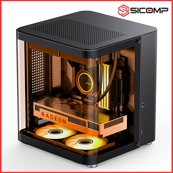 VỎ CASE JONSBO TK-1 BLACK (MID TOWER, MÀU ĐEN, KÍNH CONG)