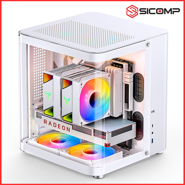 VỎ CASE JONSBO TK-1 WHITE (MID TOWER, MÀU TRẮNG, KÍNH CONG)
