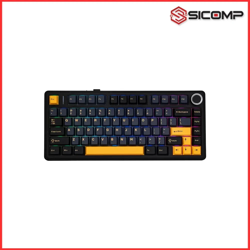 BÀN PHÍM AULA F75 ORANGE (ĐEN, XANH ĐẬM, CAM, PINK SWITCH)