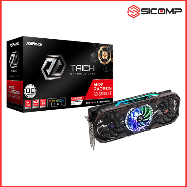 CARD MÀN HÌNH ASROCK RADEON RX 6800 XT TAICHI 16G OC