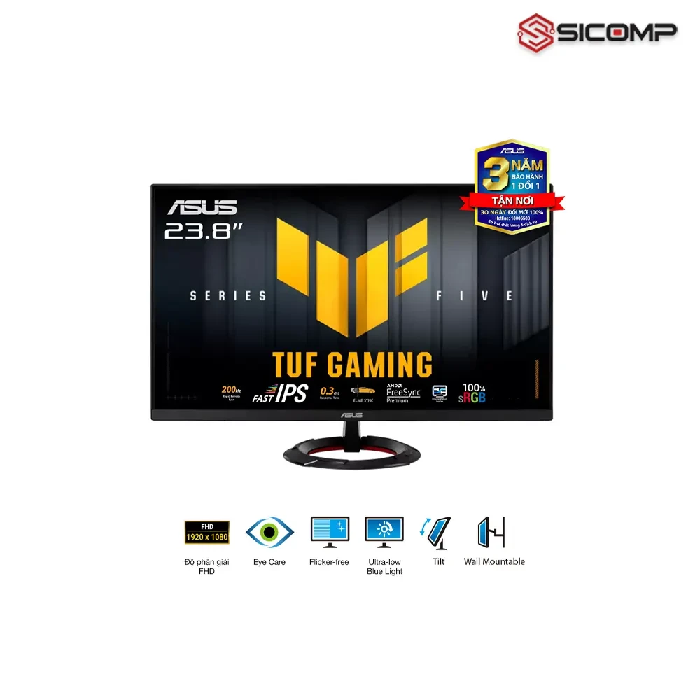 MÀN HÌNH GAMING ASUS TUF VG249Q5R ( 23.8 INCH / FHD / IPS / 200 HZ / 0.3 MS )