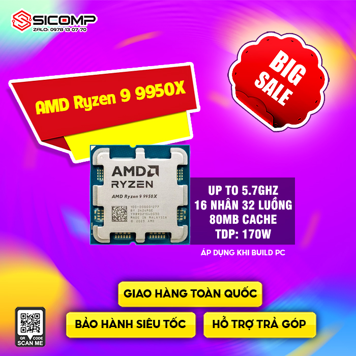 CPU AMD RYZEN 9 9950X NK FULL VAT