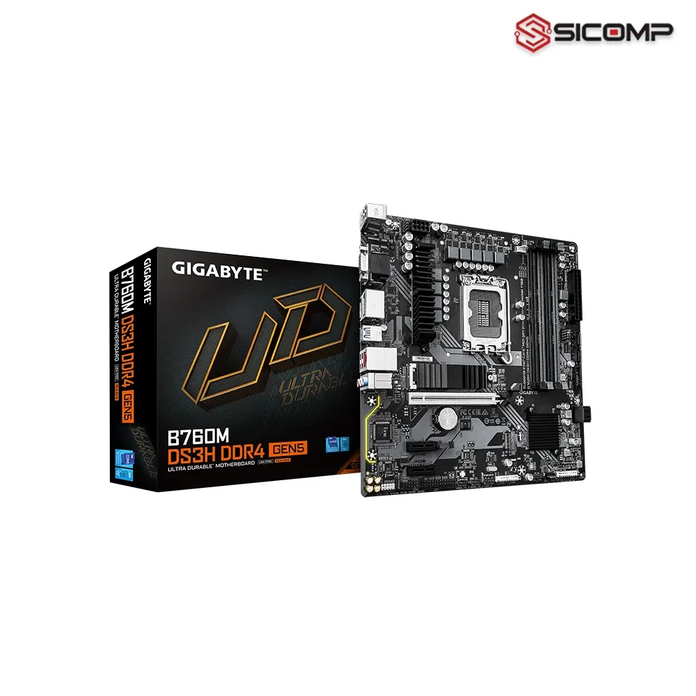 MAINBOARD GIGABYTE B760M DS3H DDR4 GEN5