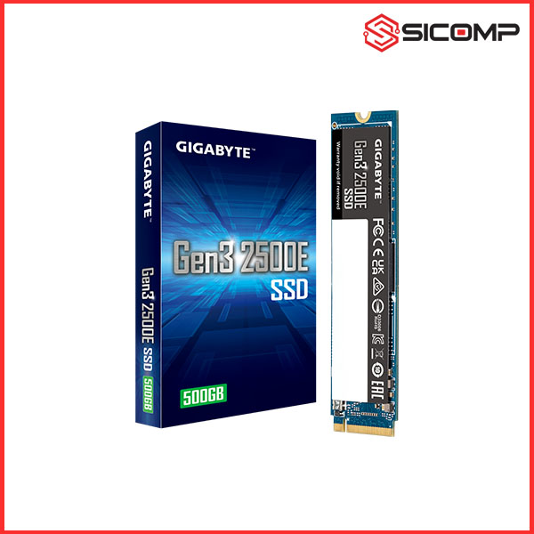 Ổ CỨNG SSD GIGABYTE 2500E 500GB M2 2280 NVMe (ĐỌC 2300MB/s - GHI 1500MB/s)