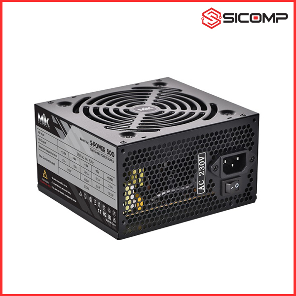 NGUỒN MÁY TÍNH MIK S-POWER 500 - 500W (MÀU ĐEN)