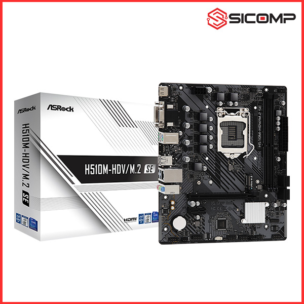 MAINBOARD ASROCK H510M-HM.2 SE (INTEL H470, SOCKET LGA1200, M-ATX, 2 KHE RAM DDR4)