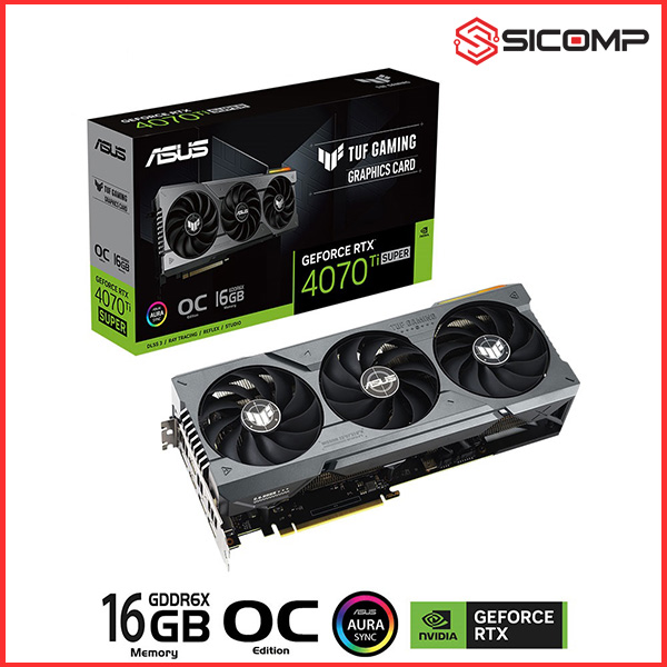 CARD MÀN HÌNH ASUS TUF GAMING GEFORCE RTX 4070 TI SUPER 16GB GDDR6X OC EDITION