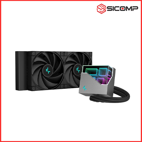 TẢN NHIỆT NƯỚC DEEPCOOL LT520 HIGH-PERFORMANCE (RAD 240MM | QUẠT ARGB | MÀU ĐEN)
