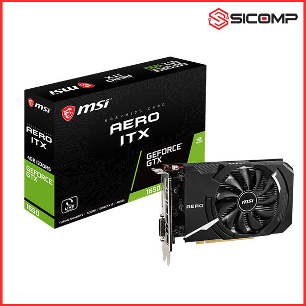 CARD MÀN HÌNH MSI GTX 1650 AERO ITX 4G (FULL BOX, MAI HOÀNG HBH)