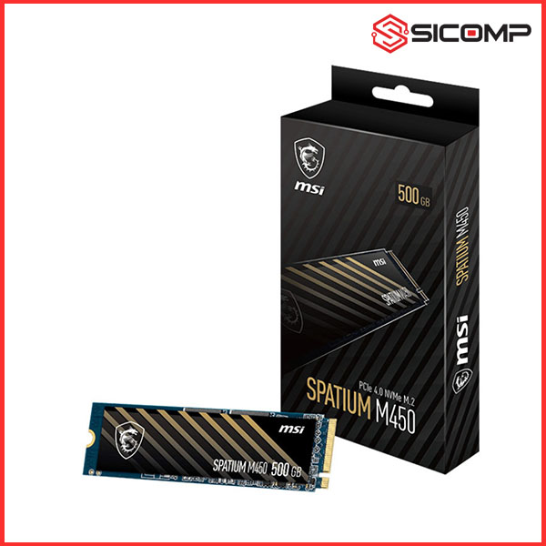 Ổ CỨNG SSD MSI SPATIUM M450 500GB NVME M.2 2280 PCIE GEN 4X4 (ĐỌC 3600MB/S - GHI 2300MB/S)