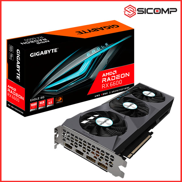 CARD MÀN HÌNH GIGABYTE RADEON RX 6600 EAGLE 8G