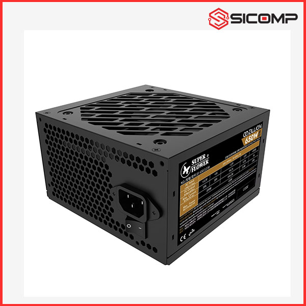 NGUỒN MÁY TÍNH SUPER FLOWER ZILLION DB BRONZE 650W (80 PLUS BRONZE, MÀU ĐEN)